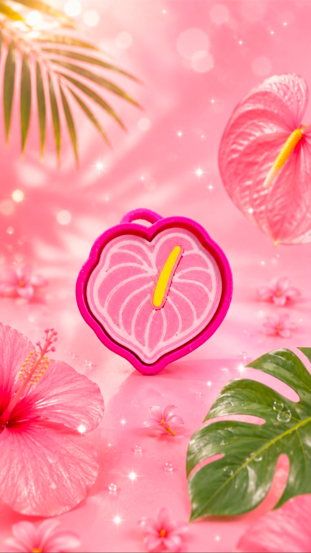 Pink & Yellow Anthurium 🌺