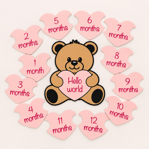 Baby Milestone & Birth Announcement Set