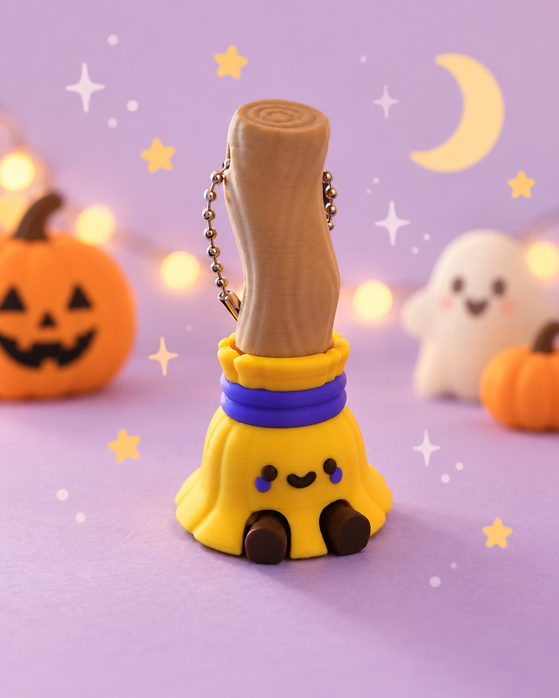 🧹 Witch Broom Clicker + Keychain (PREORDER ITEM)